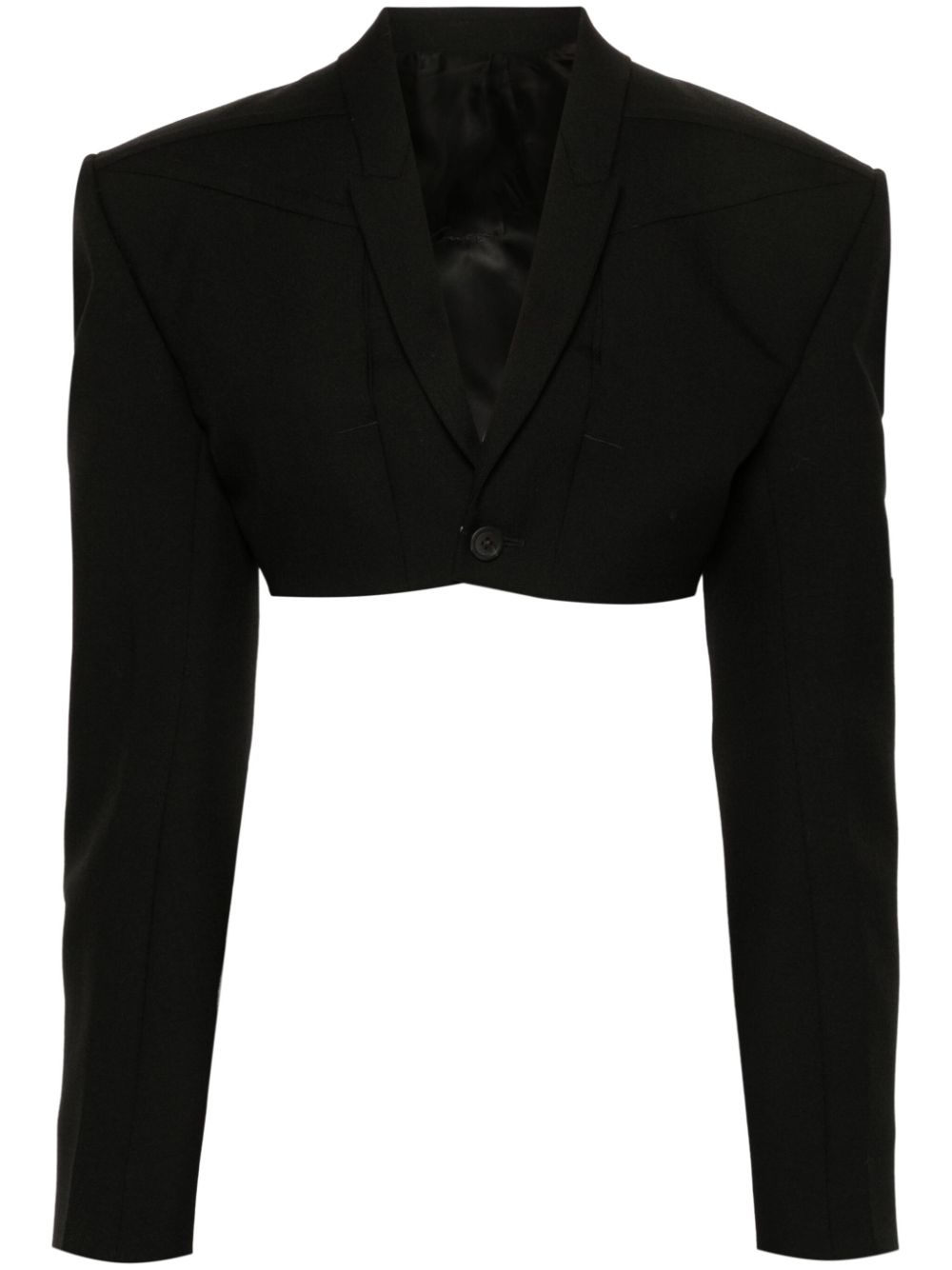 Tatlin strap-detail cropped blazer - Black