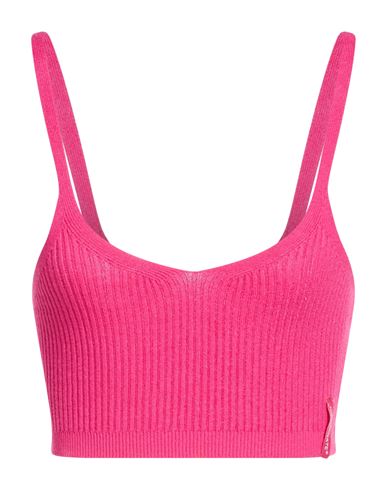 Woman Top Fuchsia Size L Viscose, Elastane