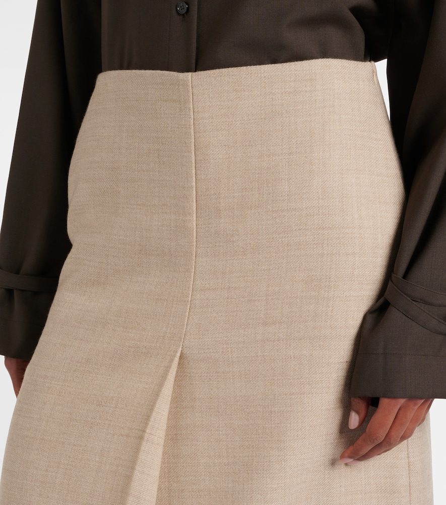 Duggan virgin wool midi skirt