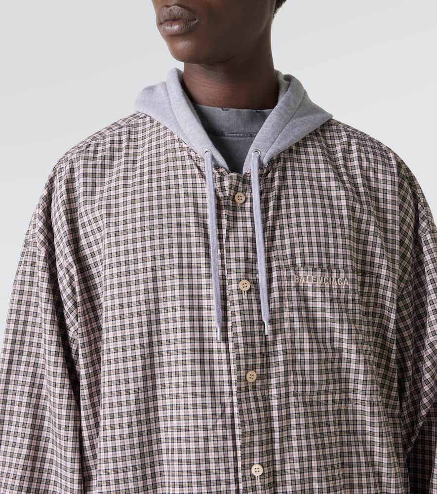 Checked cotton poplin jacket