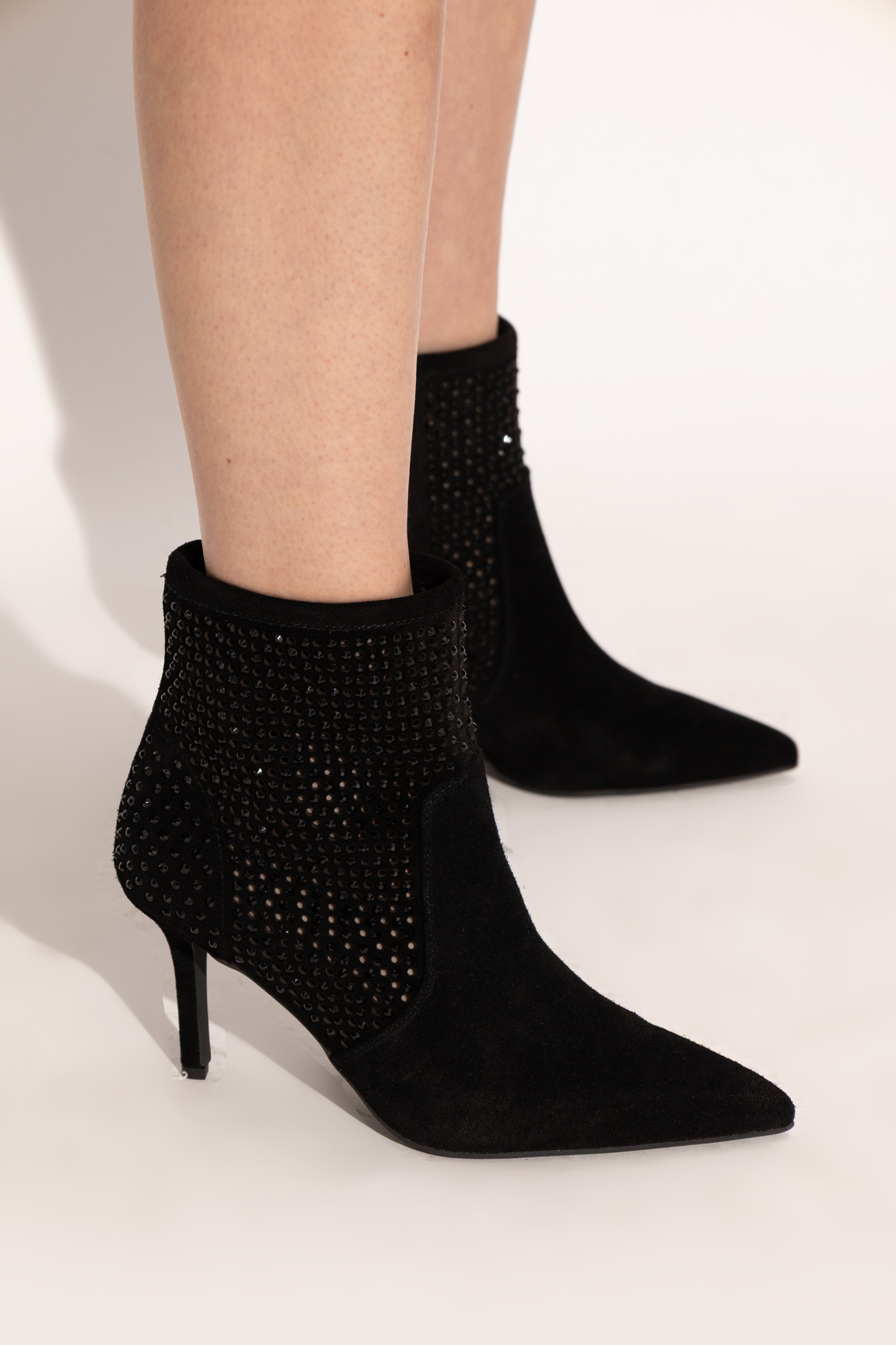 Suede Heeled Ankle Boots "Kensington", Women's, Black