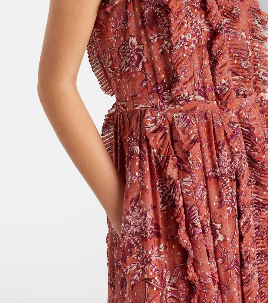 Aida ruffled silk-blend chiffon maxi dress