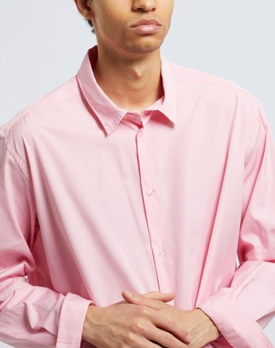 Cotton Oversize Shirt Man Shirt Pink Size L Cotton