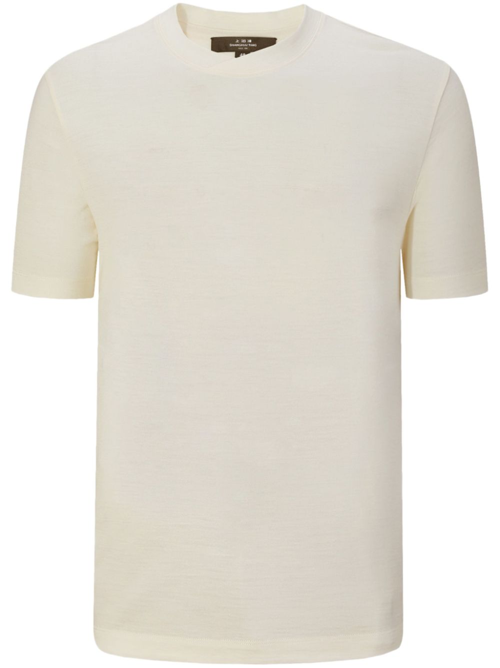 Crew-neck cotton T-shirt - Neutrals
