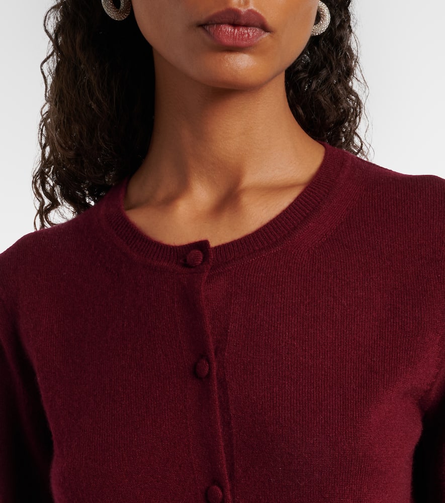 Embroidered cashmere and wool cardigan