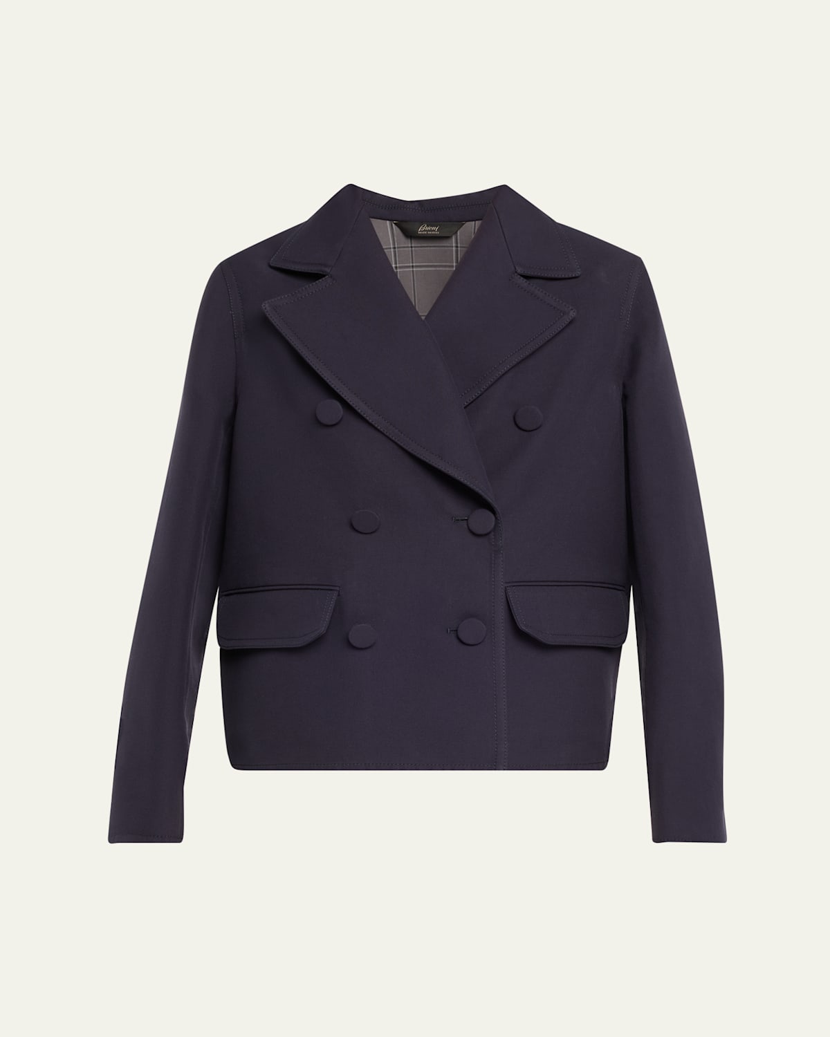 Double-Breasted Cotton Peacoat