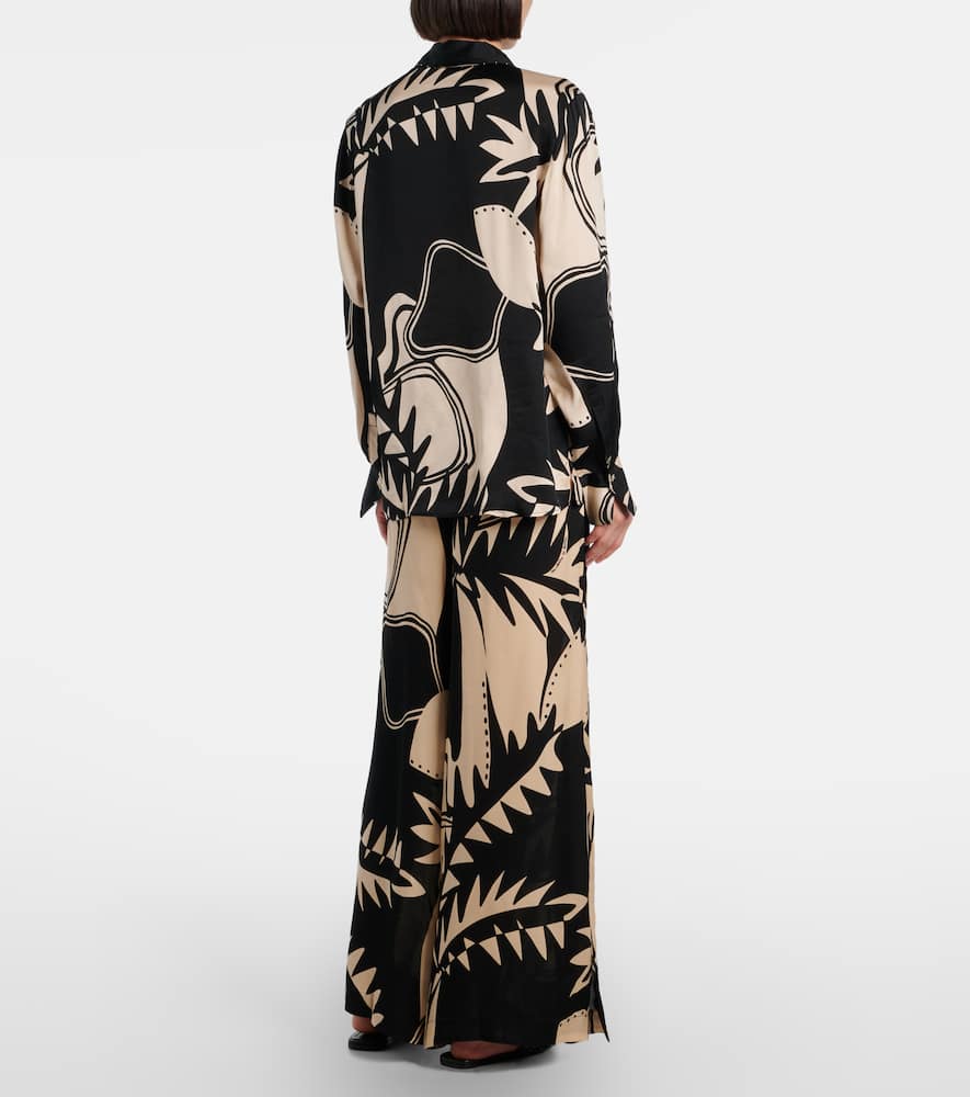Clea printed wide-leg pants