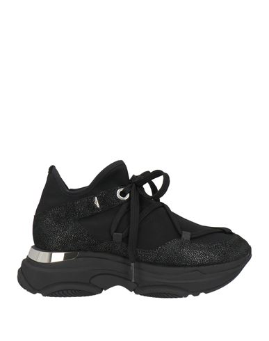 Woman Sneakers Black Size 6 Textile fibers, Leather