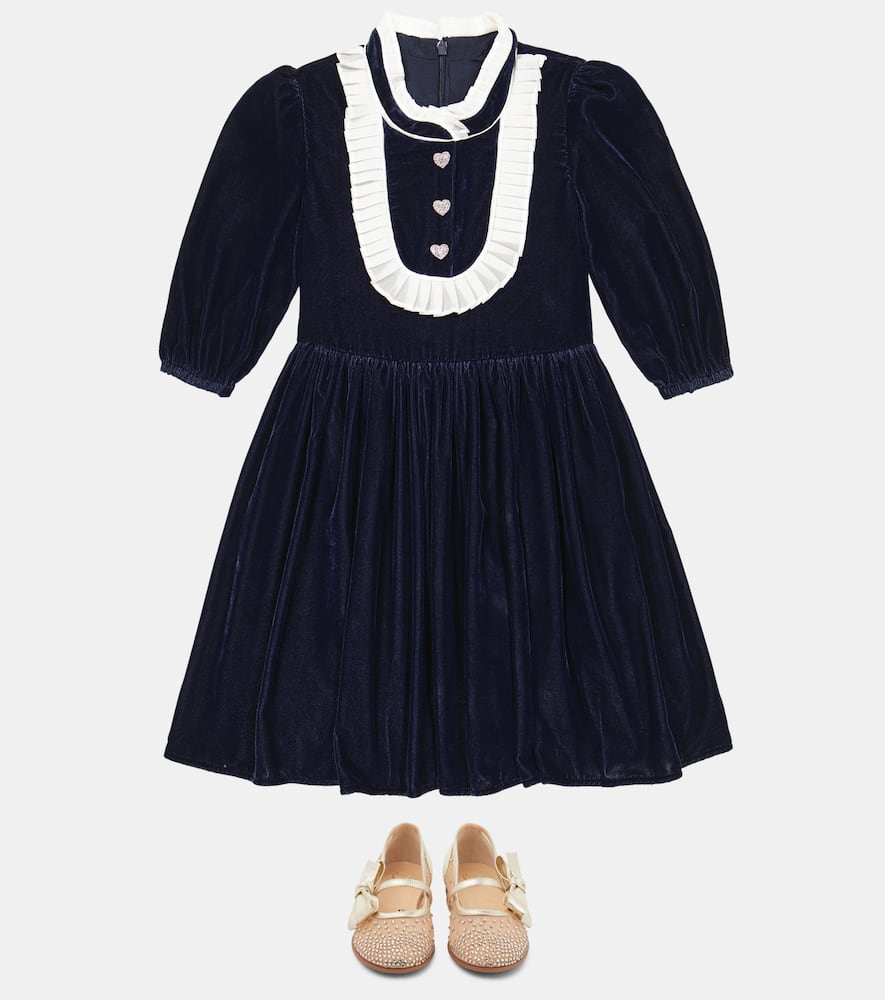 Self-Portrait Kids Velvet dress