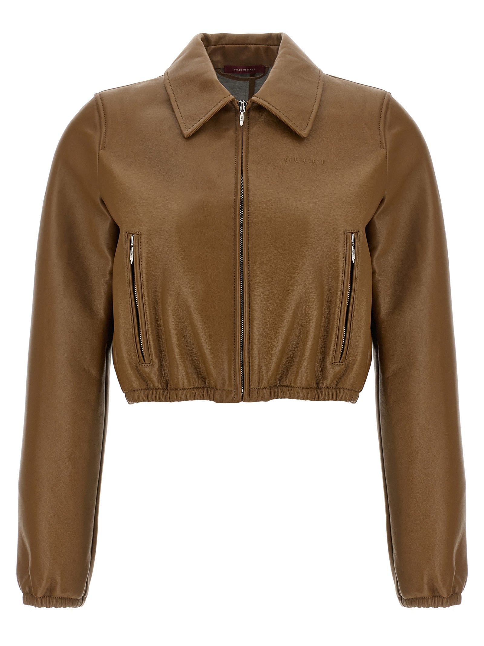 Lamb Leather Jacket — Beige