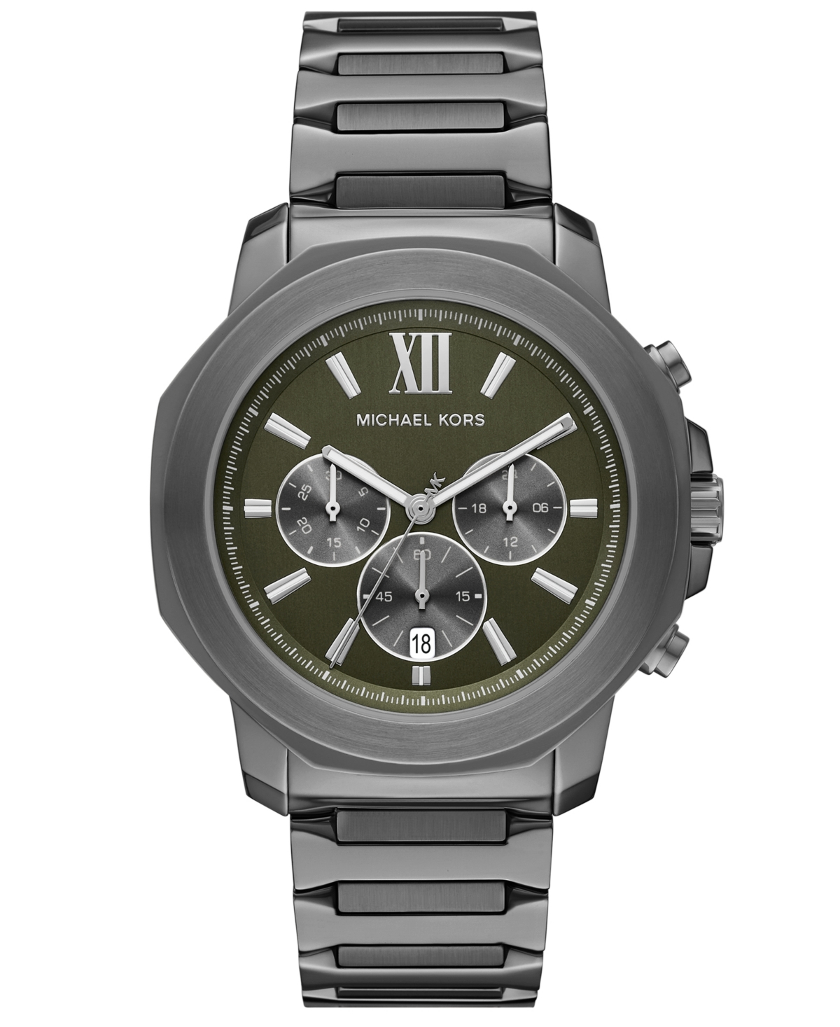 Men's Prescott Quartz Chronograph Gunmetal Stainless Steel Watch 44mm - Gunmetal