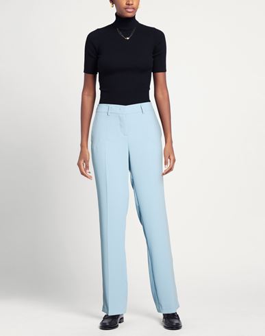 Woman Pants Sky blue Size 8 Polyester