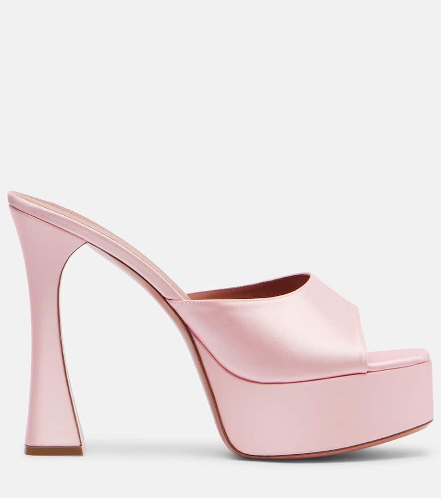 Dalida satin platform mules