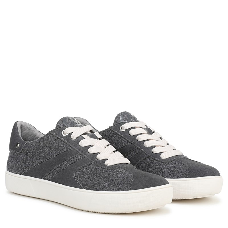 Medina Lace Up Sneaker Shoes, Hazy Grey Fabric/suede Leather