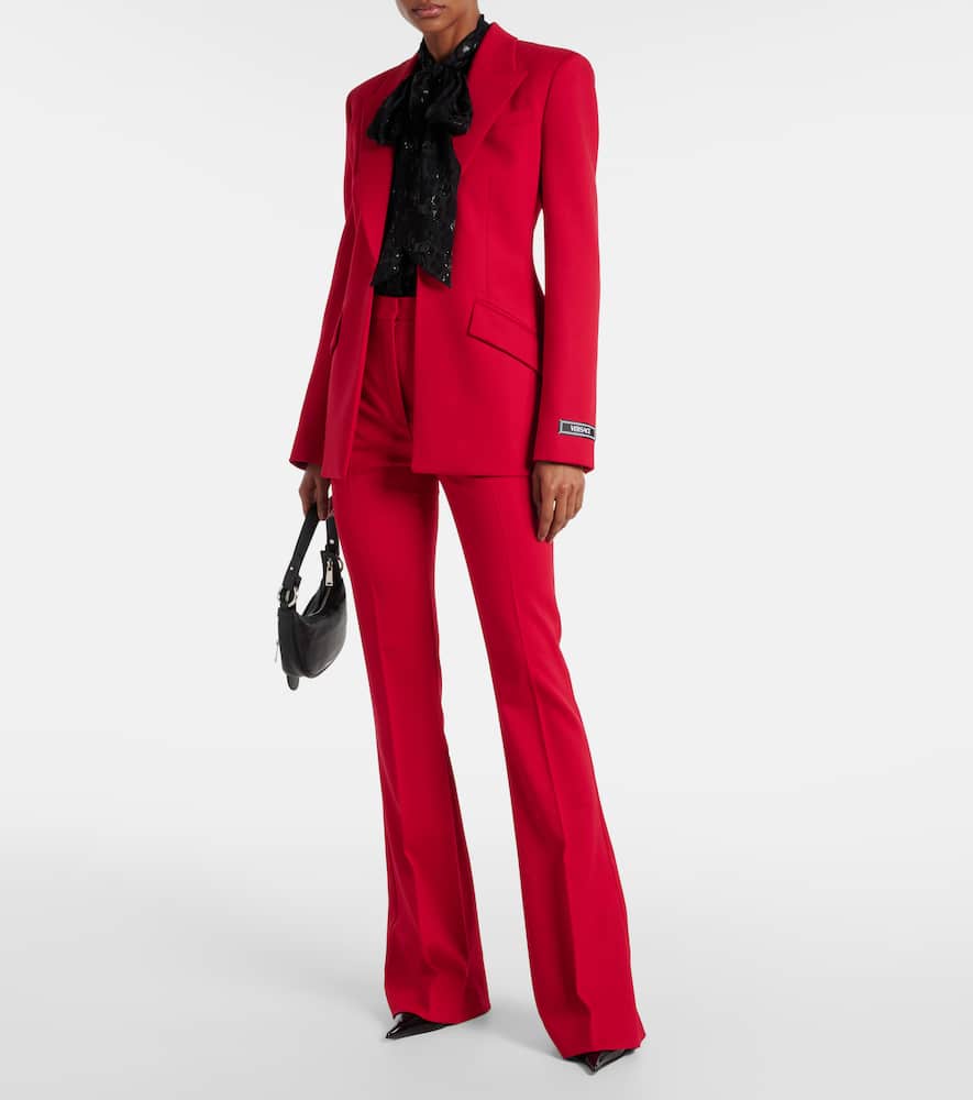 Jacquard satin blouse