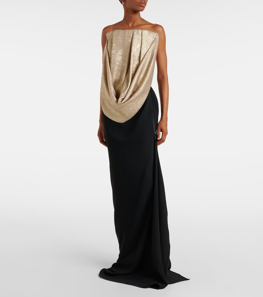 Maticevski Zeal draped lamé top