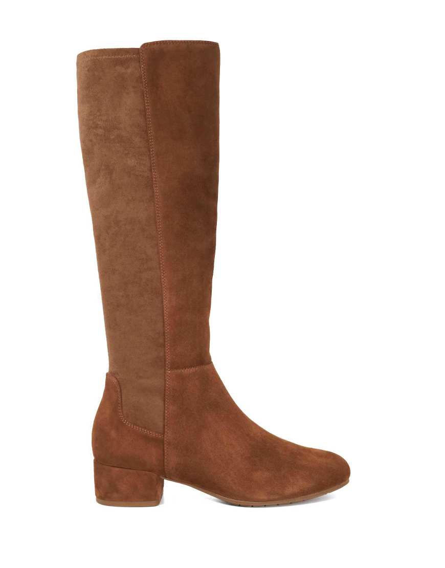 Tayla knee high boots in tan-Brown