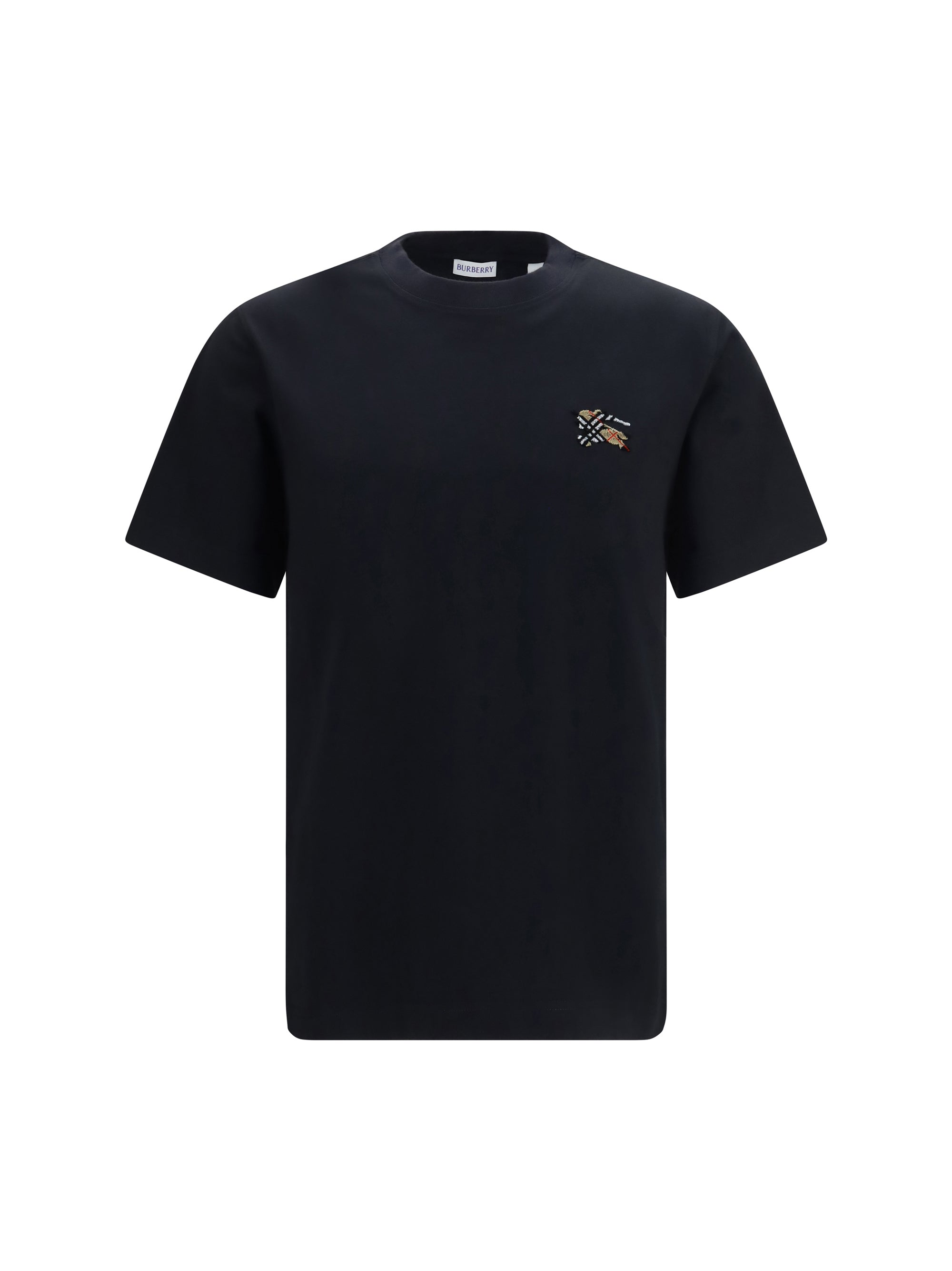 Embroidered Logo Cotton T-Shirt — Black