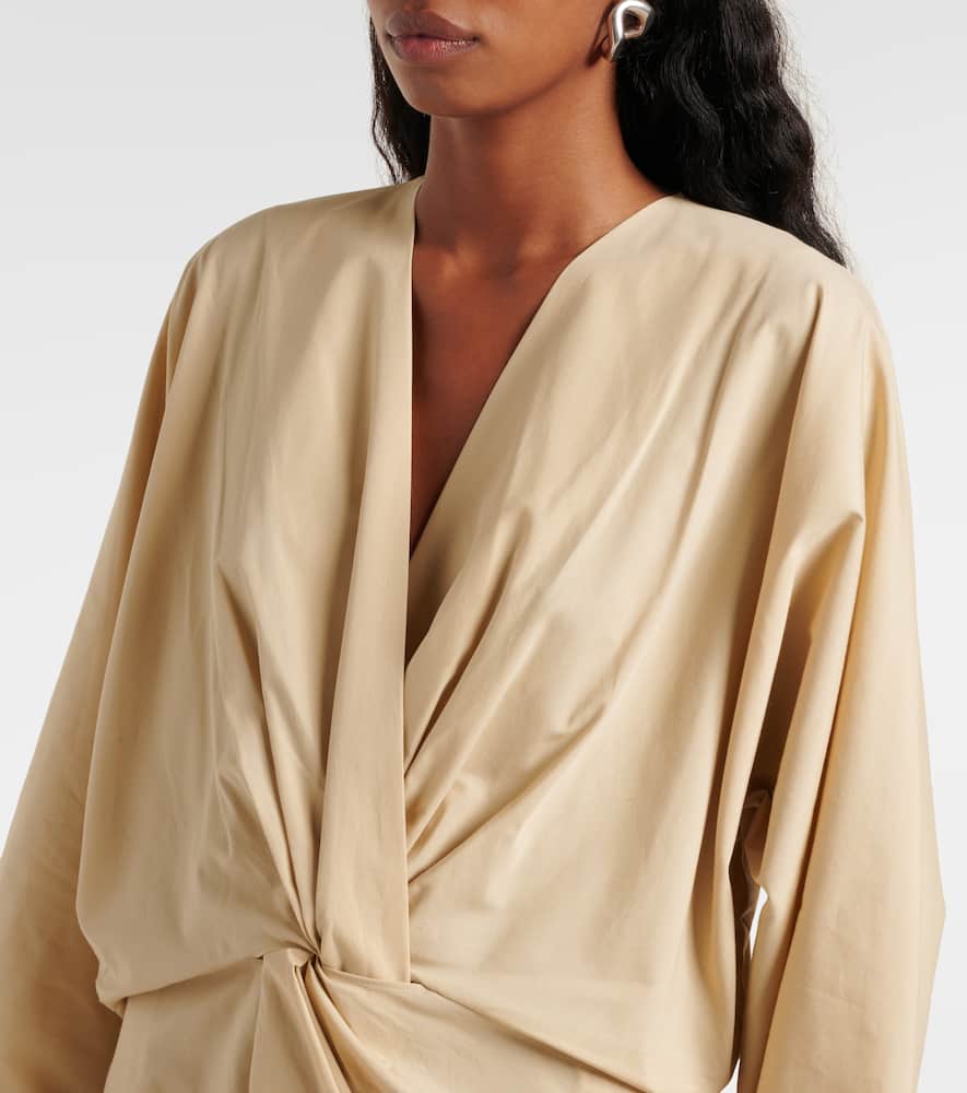 Ailin draped cotton midi dress
