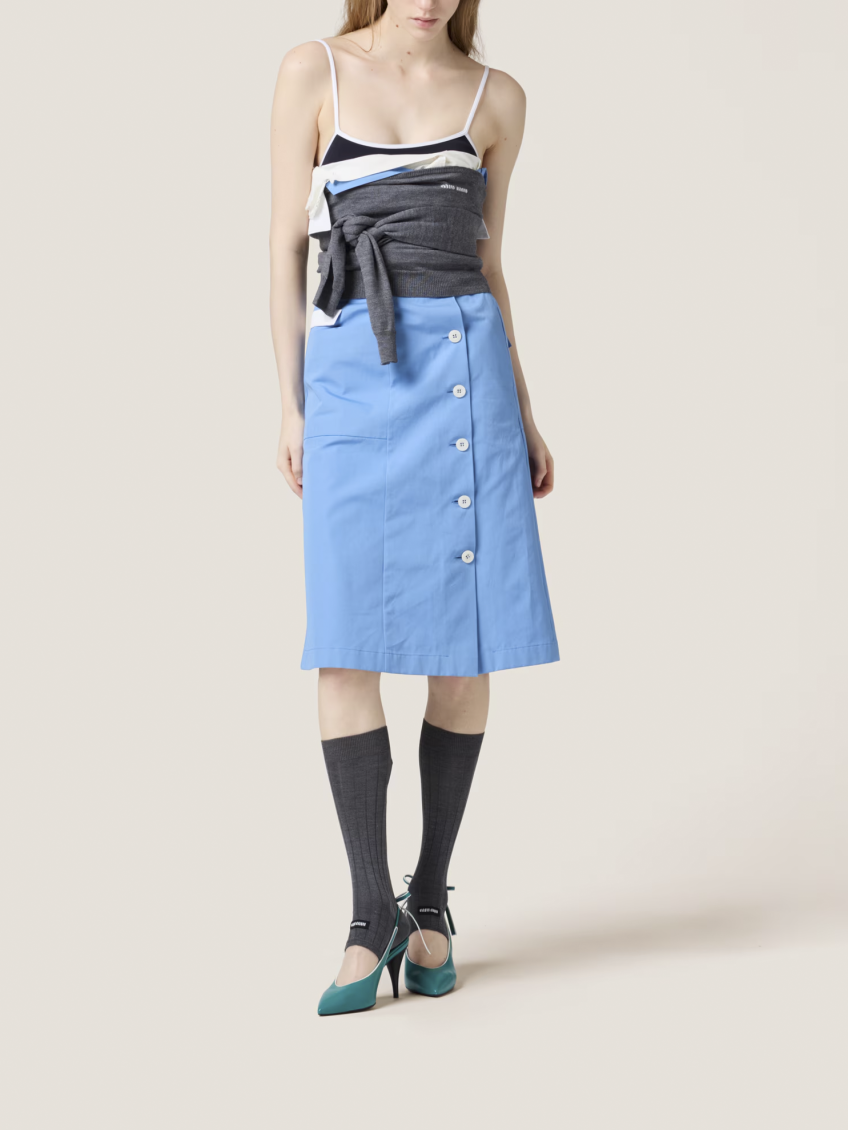 Light Blue Deconstructed Mini Dress