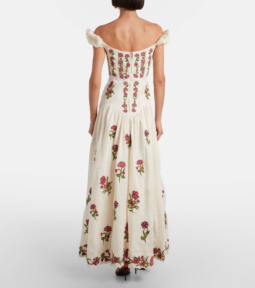 Siembra embroidered linen maxi dress