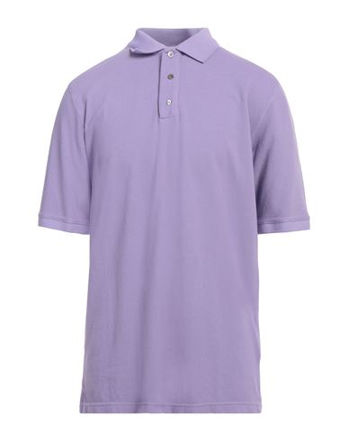 Alpha Studio Man Polo shirt Lilac Size 46 Cotton