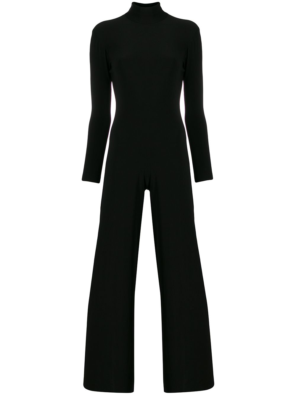 Crepe wide-leg jumpsuit - Black