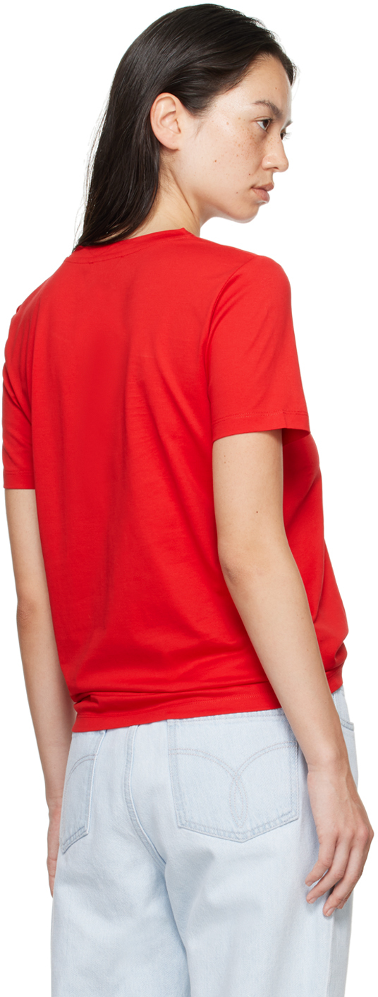 Balmain Red 'Balmain Paris' T-shirt