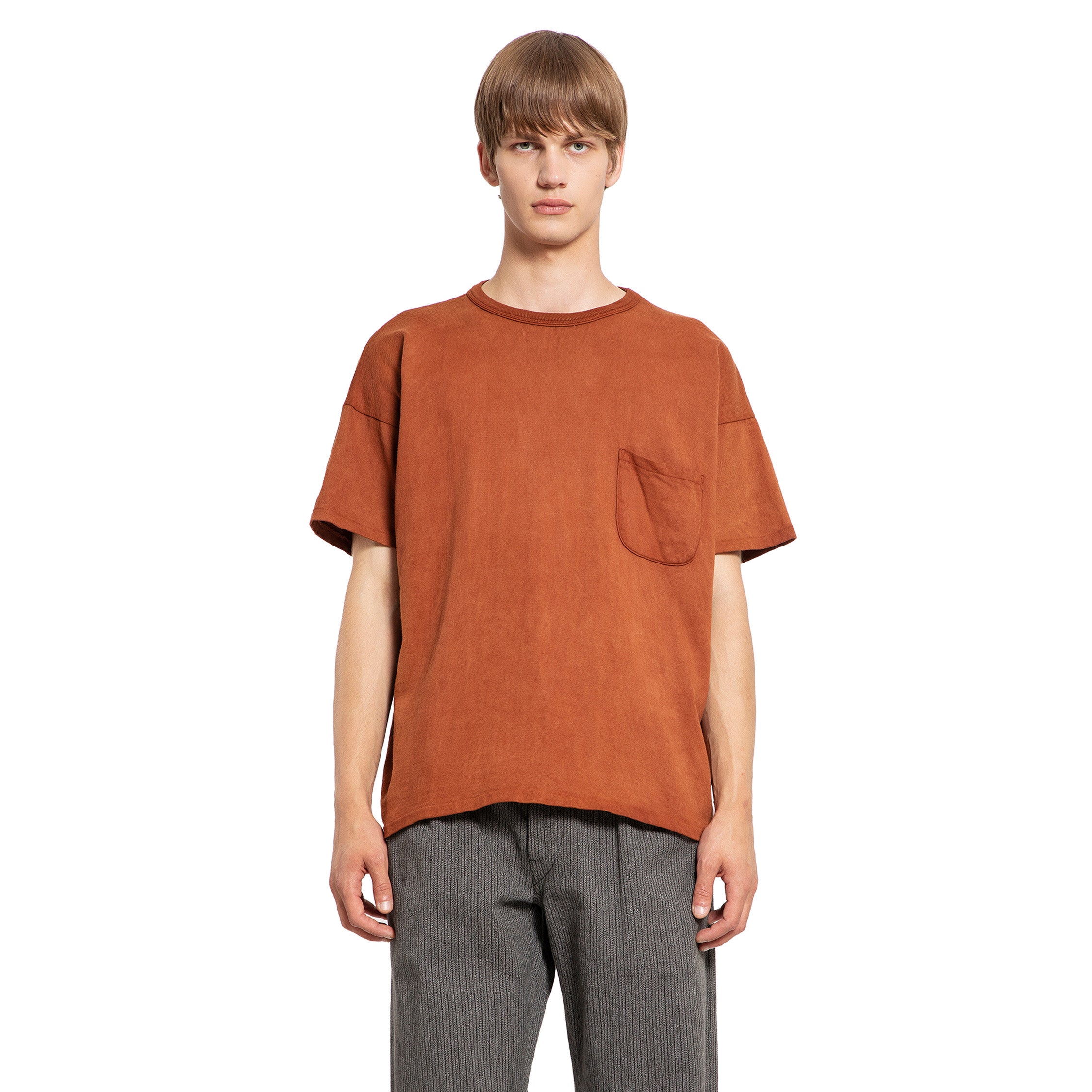 MAN BROWN T-SHIRTS & TANK TOPS