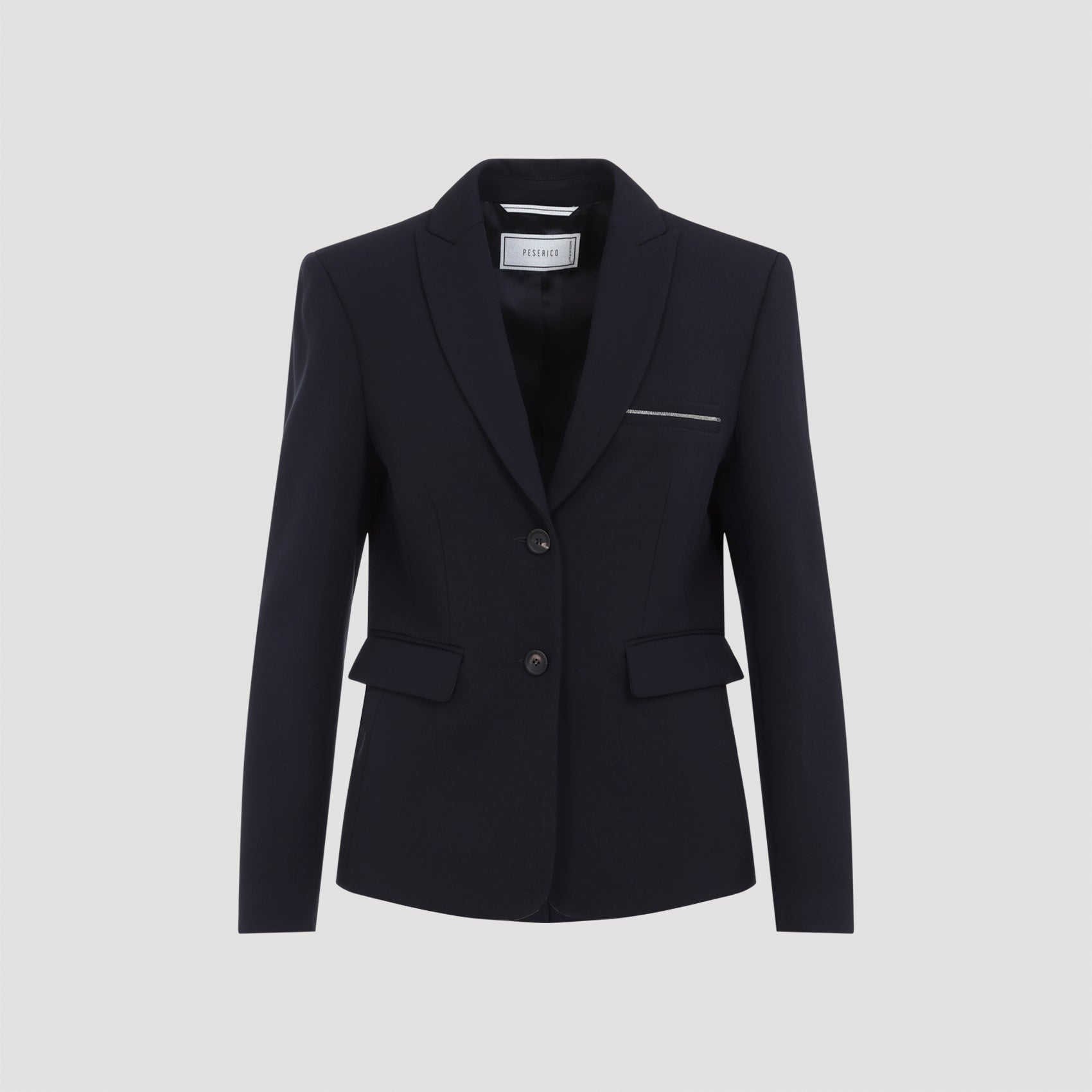 Women's Polyester-Viscose Stretch Blazer Jacket