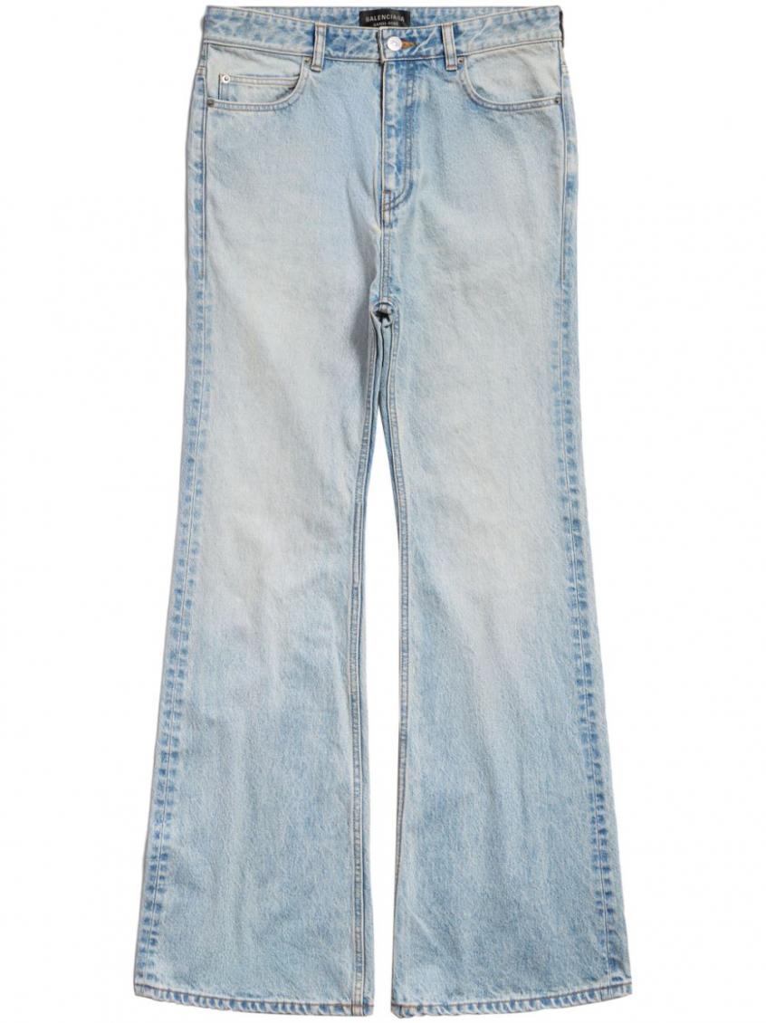 Light Blue Flared Denim Jeans