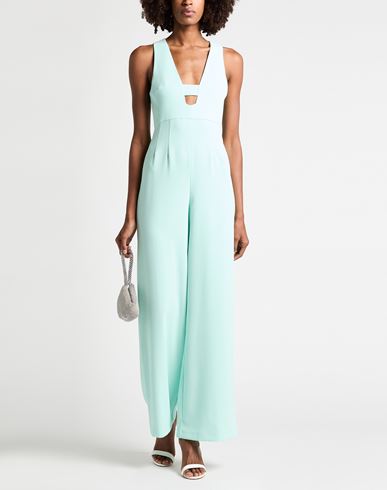 Woman Jumpsuit Light green Size 2 Polyester, Elastane
