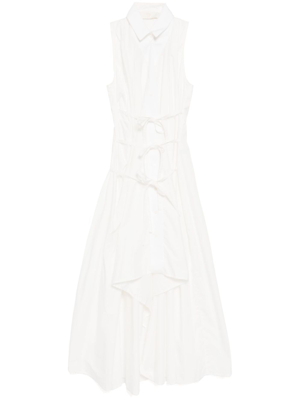 Asymmertic shirt dress - White