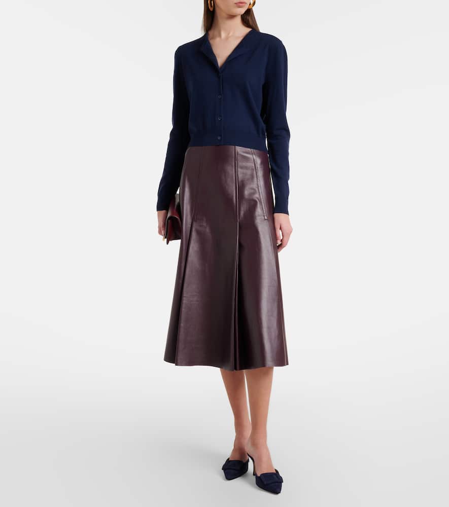 Cropped wool cardigan