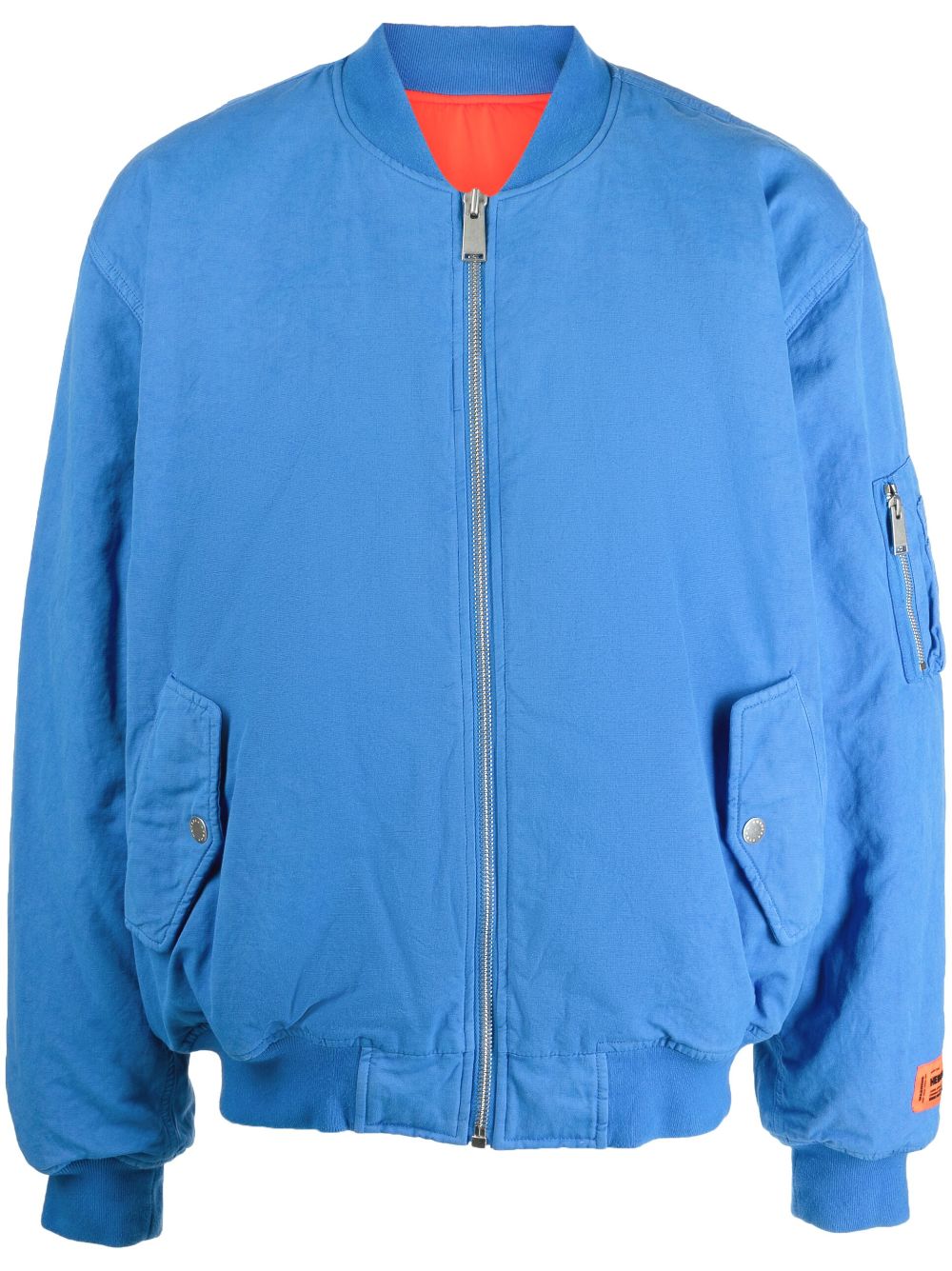 Patch-detail jacket - Blue