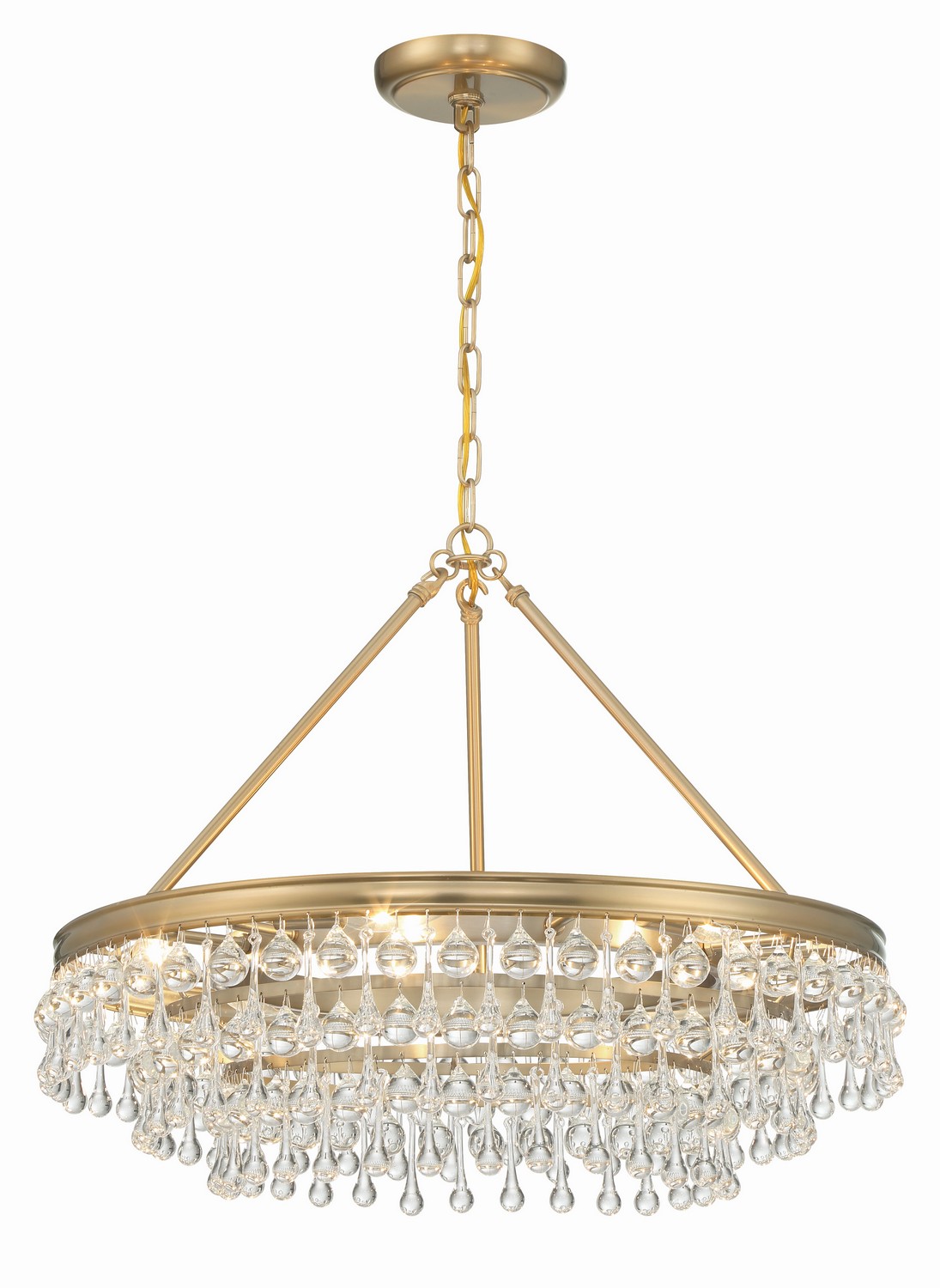 Vibrant Gold Six Light Chandelier from the Calypso Collection