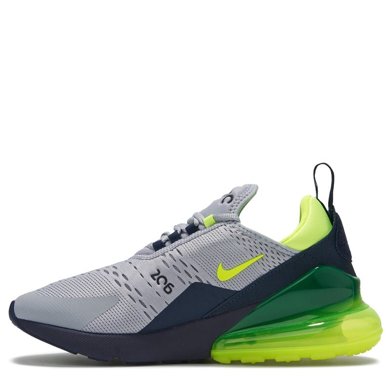 Men's Air Max 270 Sneakers (Grey/Volt/Obsidian)