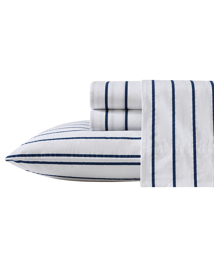 200tc Brenton Stripe Cotton Percale Sheet Set