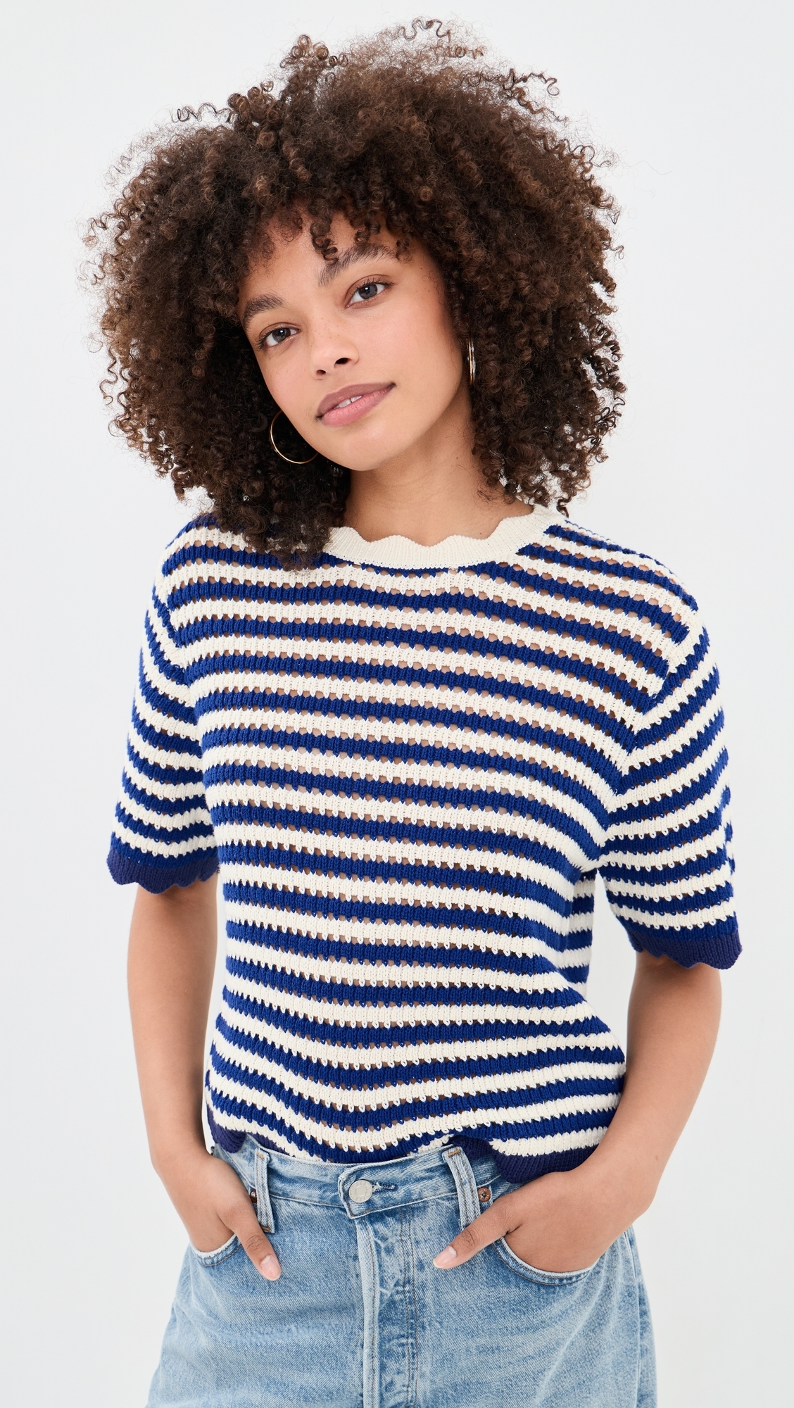 Jules Sweater T-Shirt Nvy w/ Aw Stripe