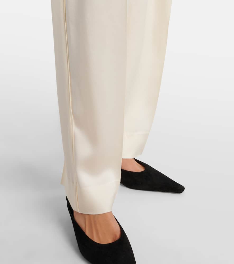 Satin wide-leg pants