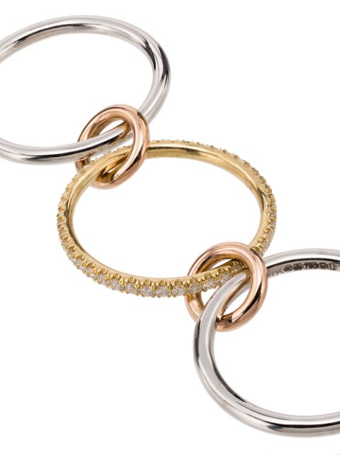 18kt white gold Sonny diamond link ring
