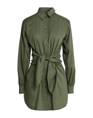 Woman Shirt Military green Size 6 Cotton, Nylon, Elastane