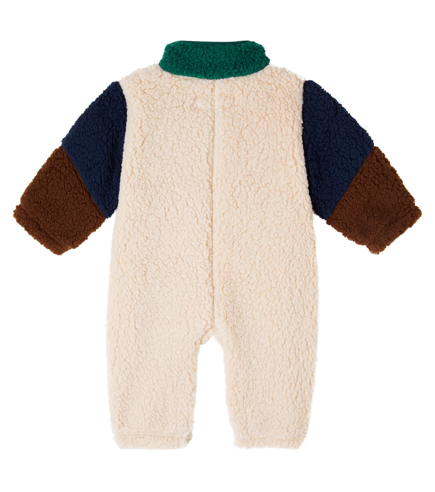 Baby colorblocked faux shearling snowsuit