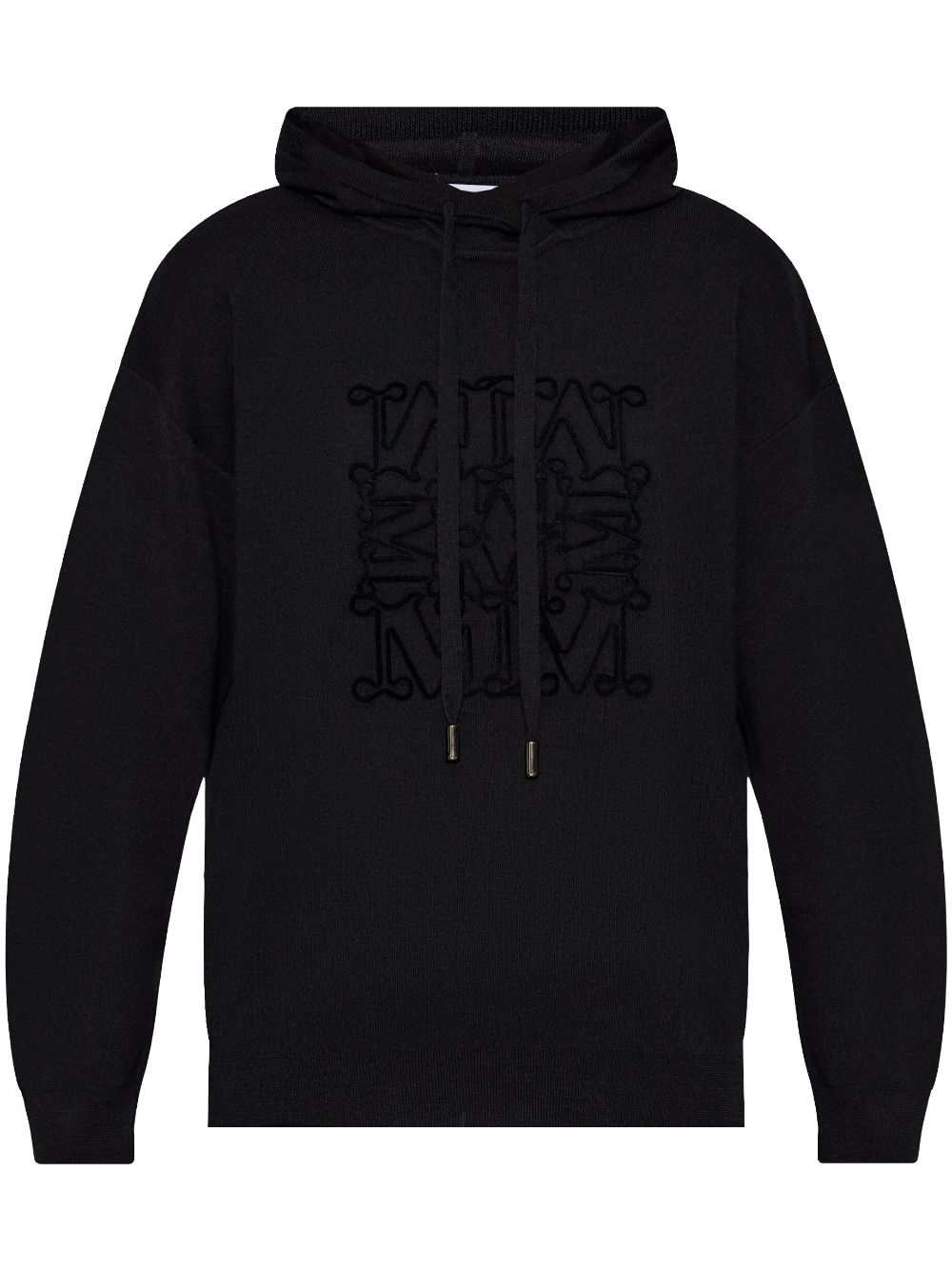Hooded wool jumper - Black