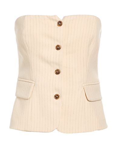 H2o Italia Woman Top Beige Size S Polyester, Viscose, Cotton, Elastane