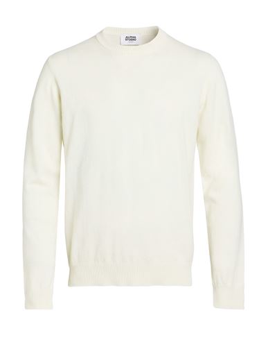 Man Sweater Cream Size 40 Cashmere