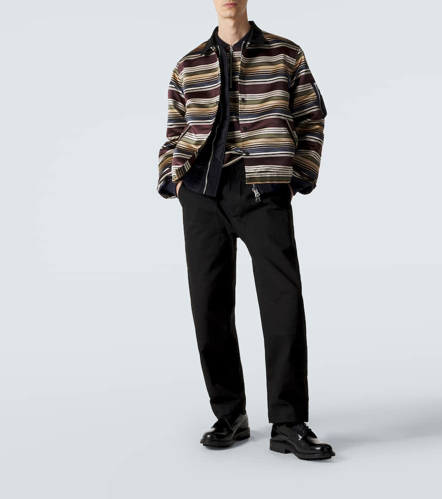 Striped blouson jacket