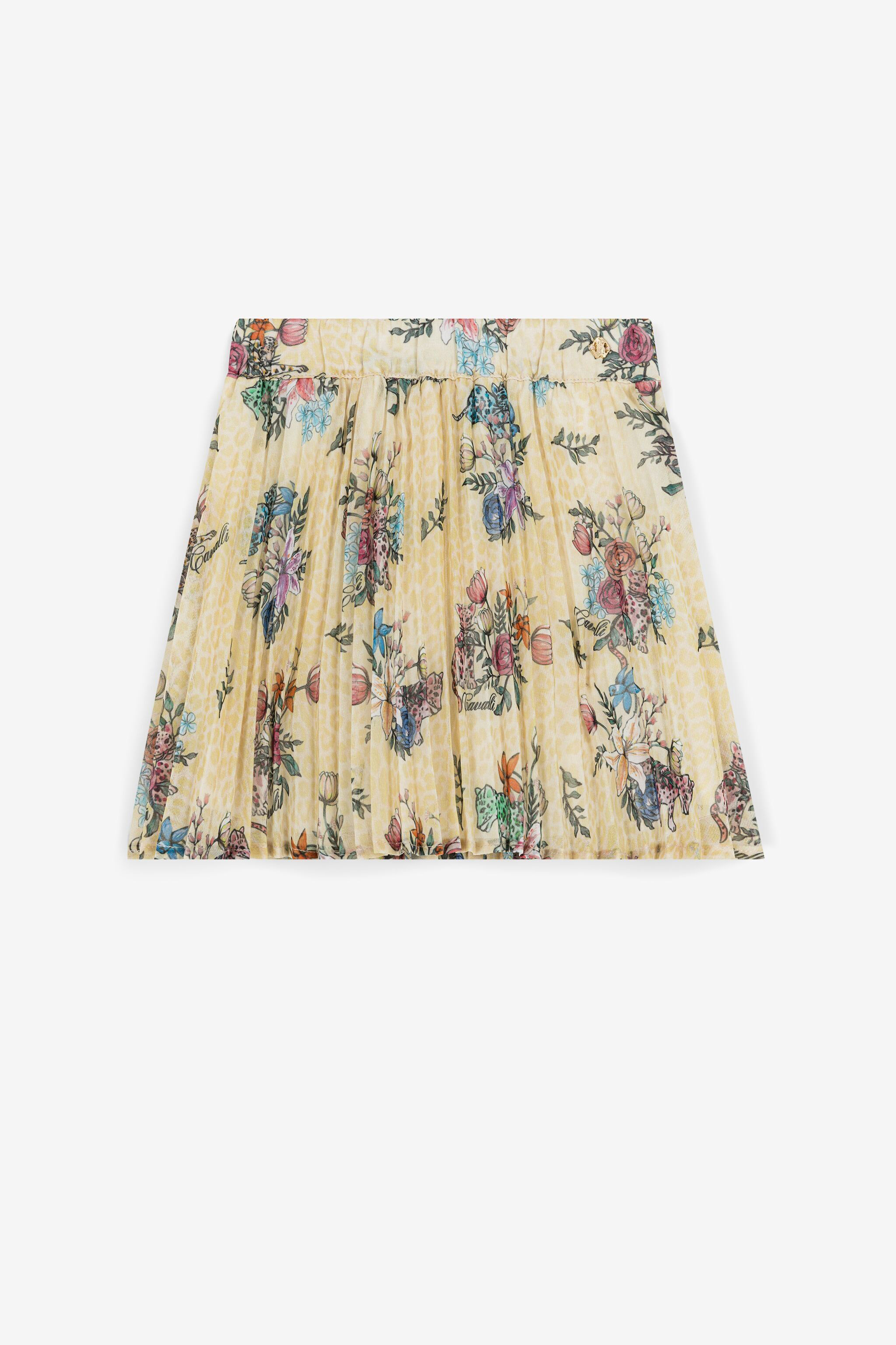 Jaguar And Flower-print Pleated Skirt - Female Baby Girls (6m