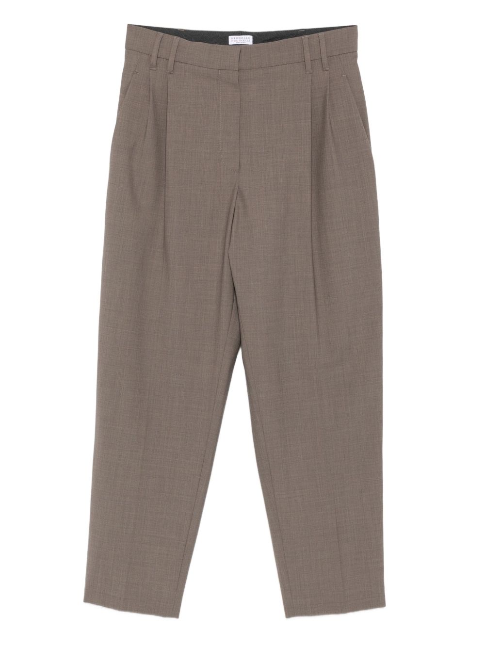 Dart-detail trousers - Brown