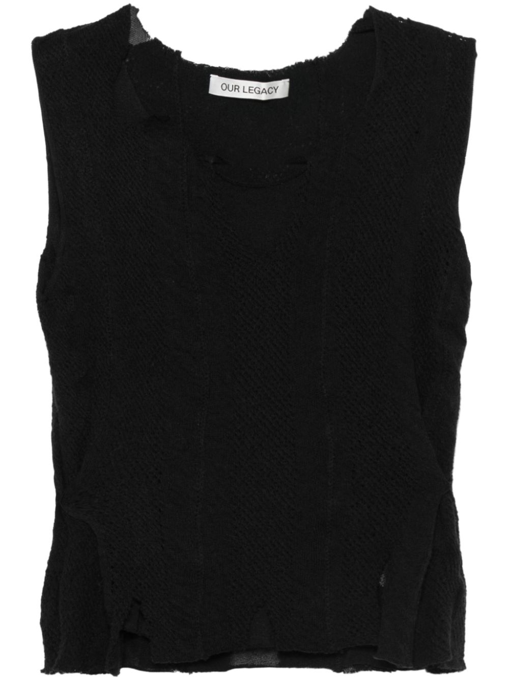 Ragged vest - Black